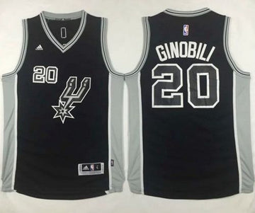 Manu Ginobili San Antonio Spurs black Road jersey