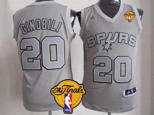 Manu Ginobili San Antonio Spurs grey Fashion jersey