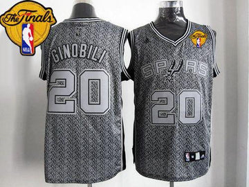 Manu Ginobili San Antonio Spurs grey Fashion Static jersey