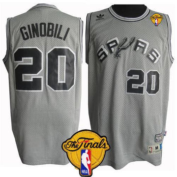 Manu Ginobili San Antonio Spurs grey Throwback jersey