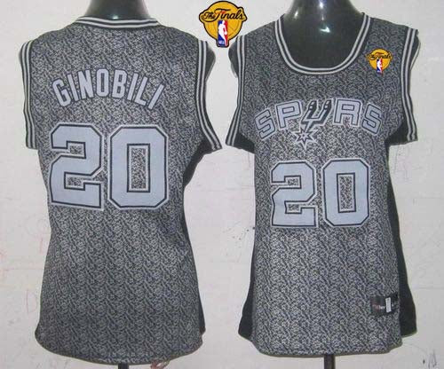 Manu Ginobili San Antonio Spurs grey Fashion Static jersey