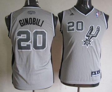 Manu Ginobili San Antonio Spurs grey jersey