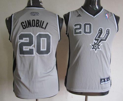 Manu Ginobili San Antonio Spurs grey jersey