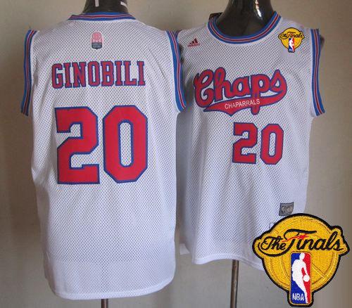 Manu Ginobili San Antonio Spurs white Classic jersey