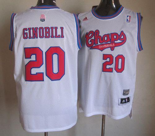 Manu Ginobili San Antonio Spurs white Classic jersey