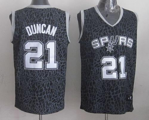 Tim Duncan San Antonio Spurs black jersey