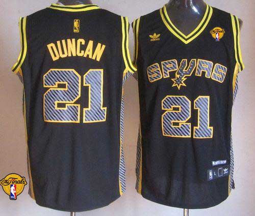 Tim Duncan San Antonio Spurs black Fashion jersey