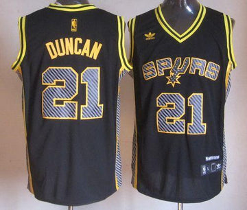 Tim Duncan San Antonio Spurs black Fashion jersey