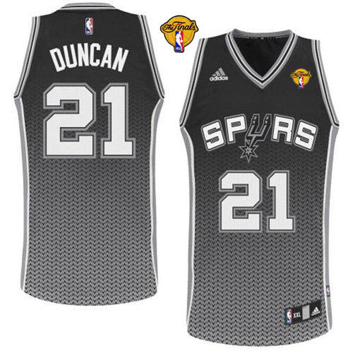 Tim Duncan San Antonio Spurs black Fashion jersey