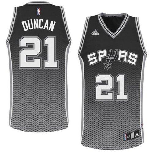 Tim Duncan San Antonio Spurs black Fashion jersey