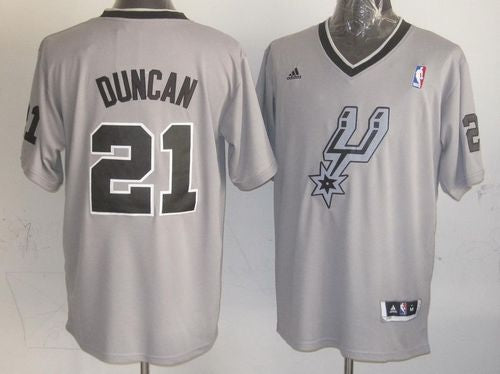 Tim Duncan San Antonio Spurs grey jersey