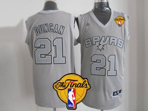 Tim Duncan San Antonio Spurs grey Fashion jersey