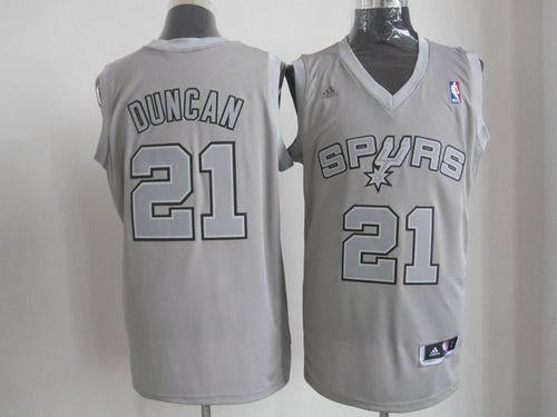 Tim Duncan San Antonio Spurs grey Fashion jersey
