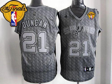 Tim Duncan San Antonio Spurs grey Fashion Static jersey