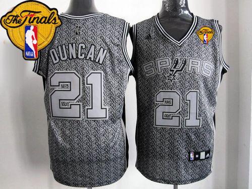 Tim Duncan San Antonio Spurs grey Fashion Static jersey