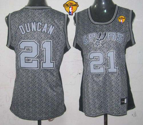 Tim Duncan San Antonio Spurs grey Fashion Static jersey
