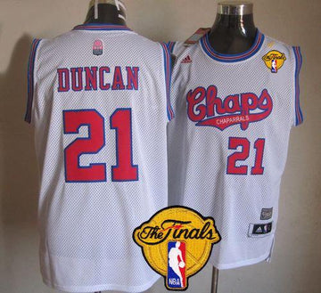 Tim Duncan San Antonio Spurs white Classic jersey