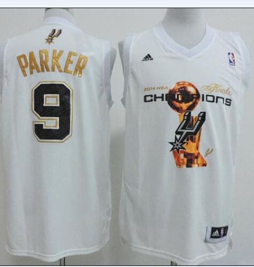 Tony Parker San Antonio Spurs white jersey