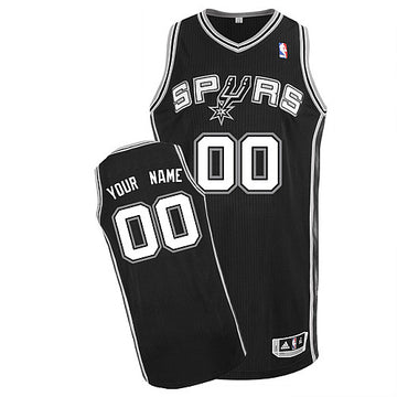 Custom San Antonio Spurs black Authentic jersey