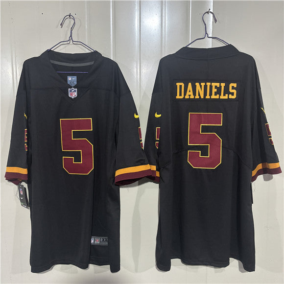 Jayden Daniels Washington Commanders black Vapor jersey