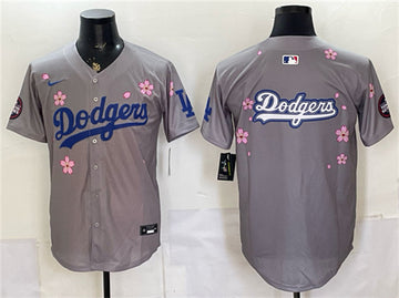 Team Big Logo Los Angeles Dodgers gray Limited jersey