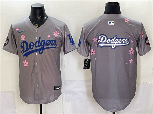 Team Big Logo Los Angeles Dodgers gray Limited jersey
