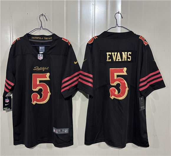 Mike Evans San Francisco 49ers black Vapor jersey