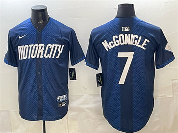Kevin McGonigle Detroit Tigers navy City Connect jersey