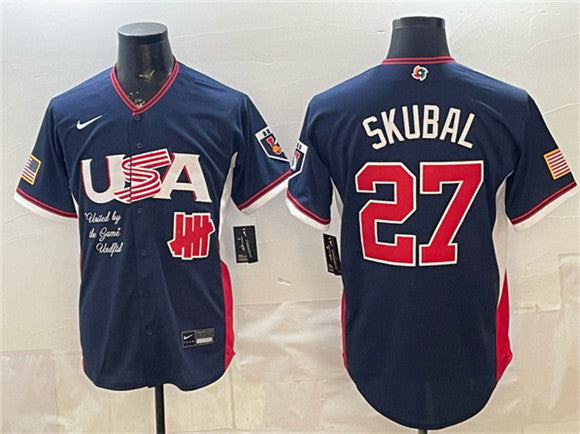 Tarik Skubal USA Baseball navy Classic jersey