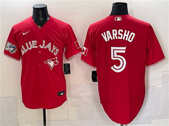 Daulton Varsho Toronto Blue Jays red jersey