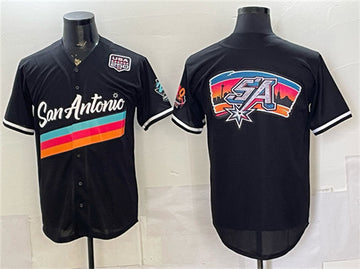 Team Big Logo San Antonio Spurs black City Edition jersey