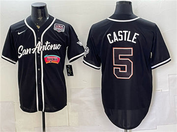 Stephon Castle San Antonio Spurs black jersey