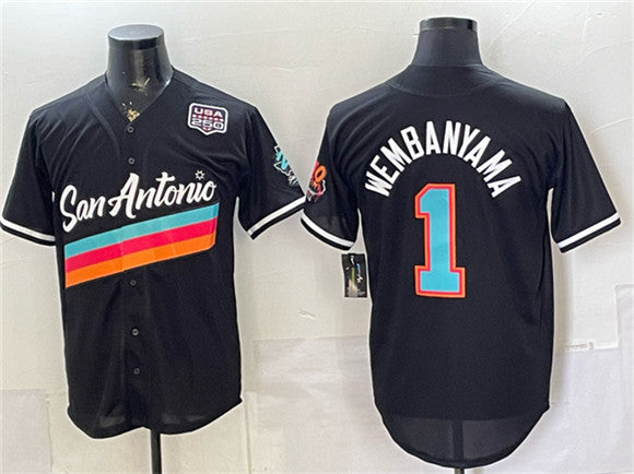 Victor Wembanyama San Antonio Spurs black City Edition jersey