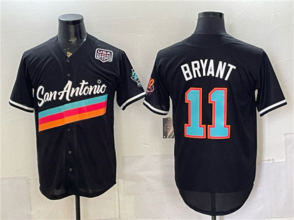 Carter Bryant San Antonio Spurs black City Edition jersey