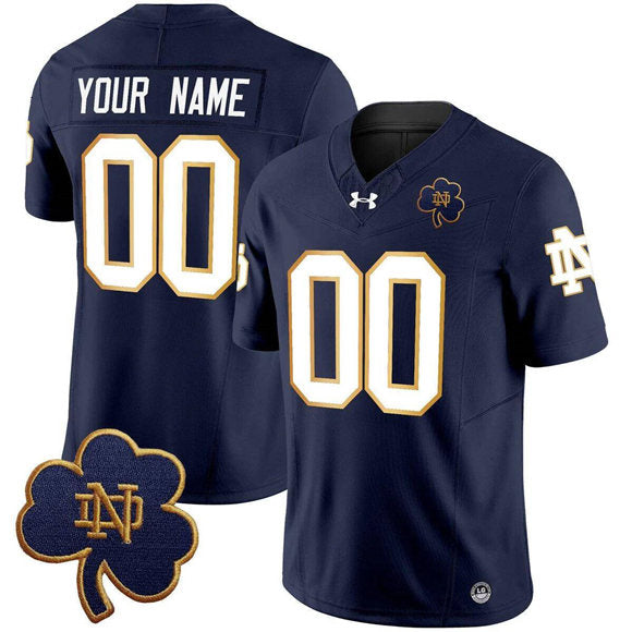 Custom Notre Dame Fighting Irish navy Vapor jersey