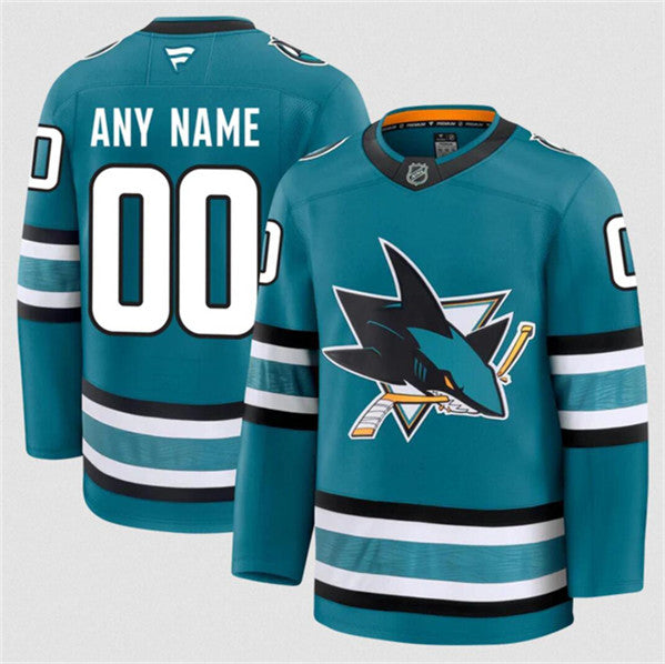 Custom San Jose Sharks teal Home jersey