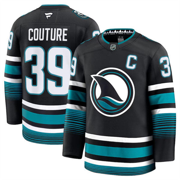 Logan Couture San Jose Sharks black Alternate jersey