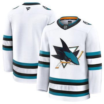 Custom San Jose Sharks white Away jersey