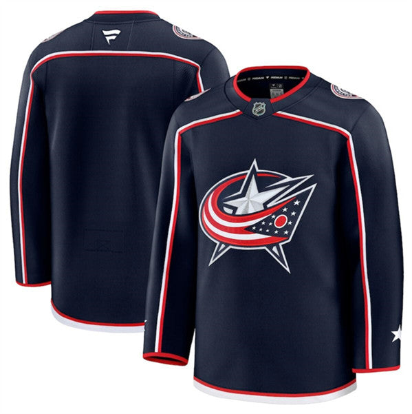 Custom Columbus Blue Jackets navy Home jersey