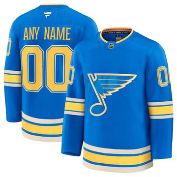 Custom St. Louis Blues blue Alternate jersey