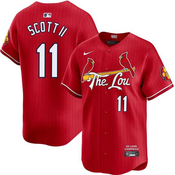 Victor Scott II St. Louis Cardinals red City Connect jersey