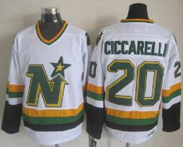 Dino Ciccarelli Dallas Stars white Throwback jersey