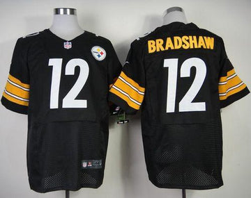 Terry Bradshaw Pittsburgh Steelers black Elite jersey