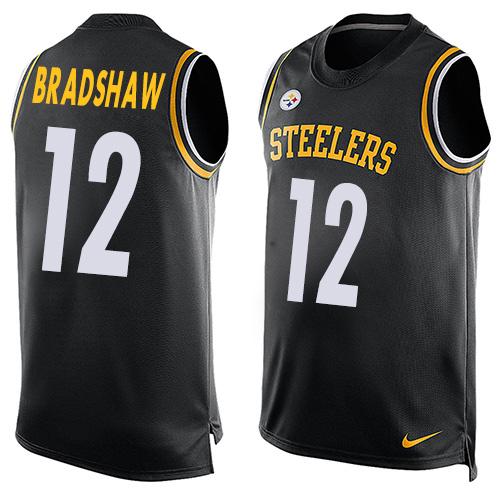 Terry Bradshaw Pittsburgh Steelers black jersey