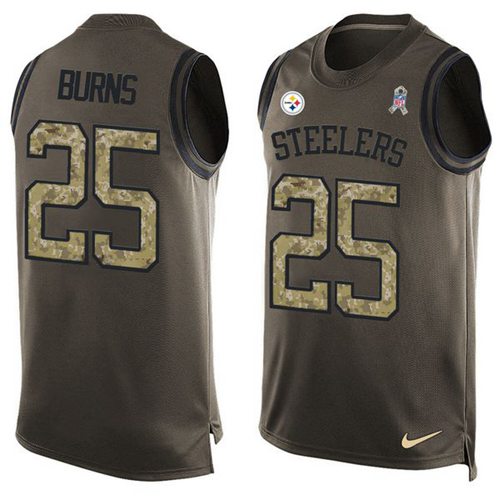 Artie Burns Pittsburgh Steelers green Salute To Service jersey