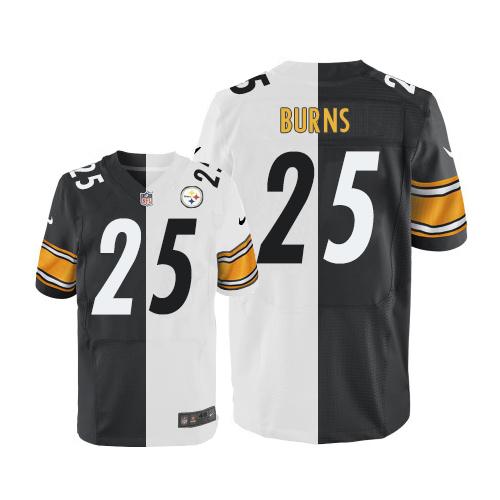 Artie Burns Pittsburgh Steelers white-black Elite jersey