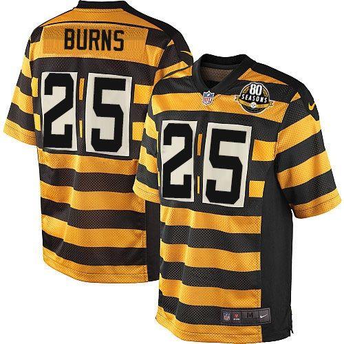 Artie Burns Pittsburgh Steelers yellow-black Elite jersey