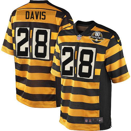 Sean Davis Pittsburgh Steelers yellow-black Elite jersey