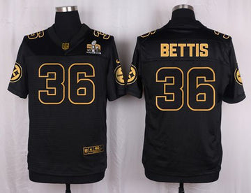 Jerome Bettis Pittsburgh Steelers black Gold Collection jersey