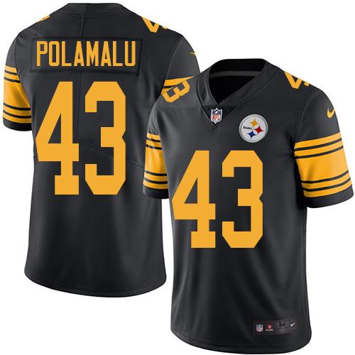 Troy Polamalu Pittsburgh Steelers black jersey